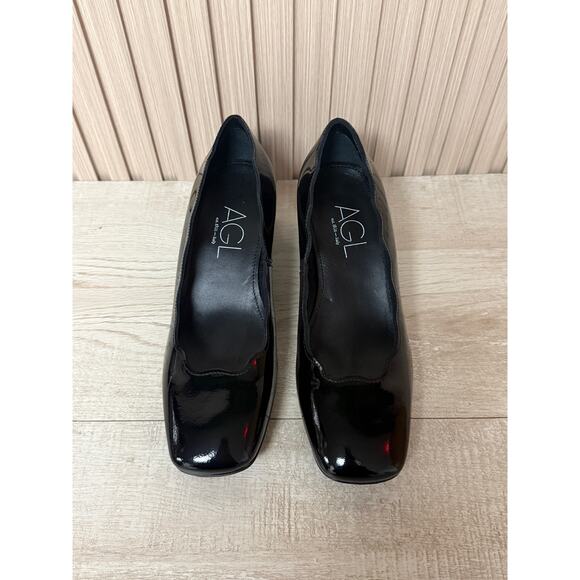 AGL Angie Wave Patent Leather Pump Womens Shoes Sz US6 New - Picture 8 of 16